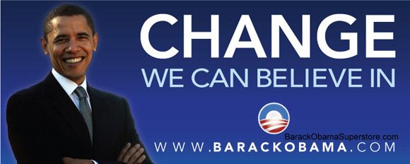 FABULOUS BARACK OBAMA OVERSIZE CAMPAIGN BANNER - COLLECTION