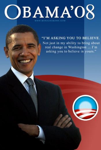 FAB BARACK OBAMA  COLLECTIBLE CAMPAIGN POSTER