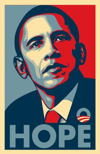 RARE  BARACK OBAMA HOPE CAMPAIGN COLLECTIBLE POSTER