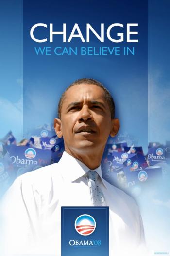 BARACK OBAMA  COLLECTIBLE CAMPAIGN POSTER